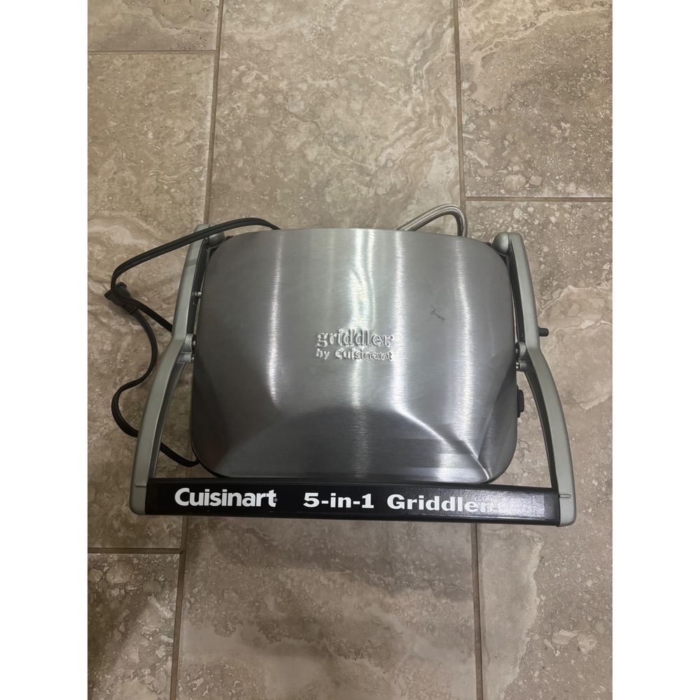 Cuisinart 5-in-1 Griddler Silver GR-4N Electric Contact Grill Panini Press‎